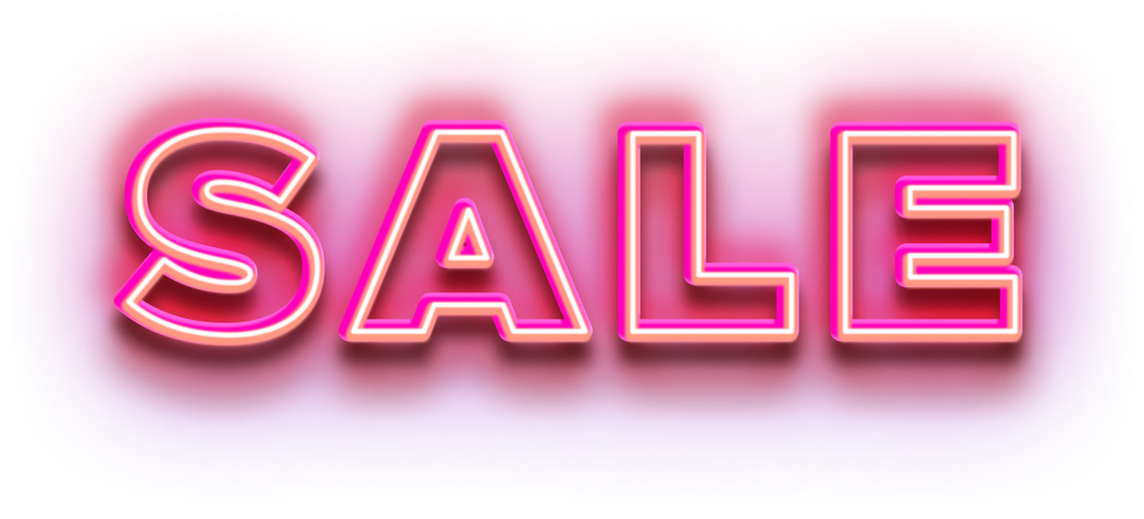 Lettering Sale Neon Pink
