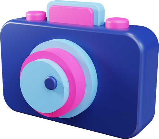 Camera 3D Render Icon With Transparent Background